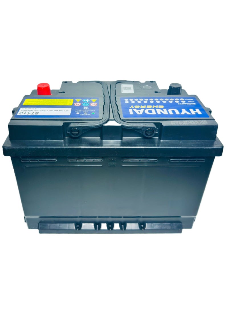 HYUNDAI Car Battery 12V 74AH 57412/DIN74/48-7/LN3 - Image 4